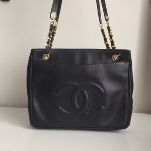 Chanel Black Lambskin Tote Bag